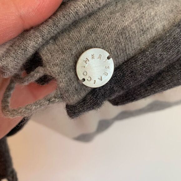 Mersea co striped cashmere and wool fringe poncho - Picture 9 of 9